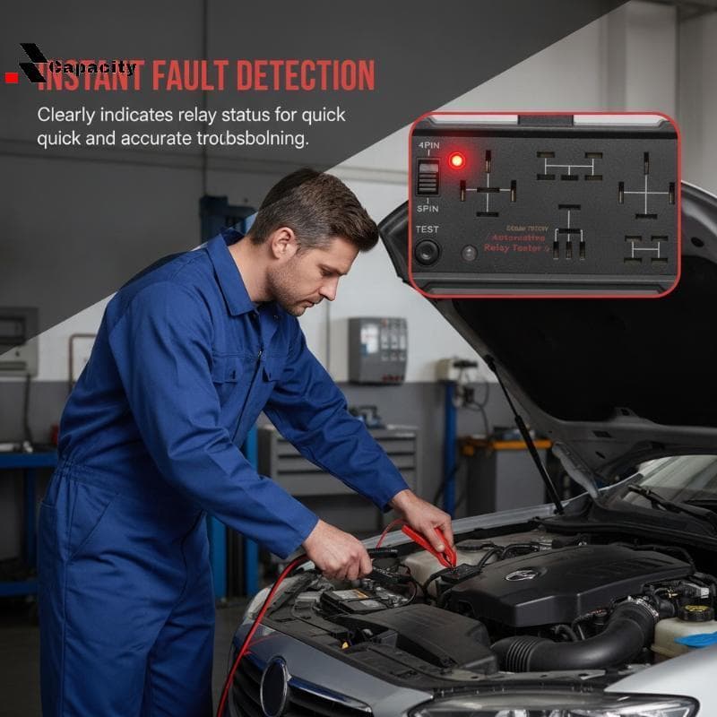 Capacidade Testador De Relé Automotivo Tensão Inspetor De Bateria Automotiva Indicador LED Universal 12V Teste Eletrônic