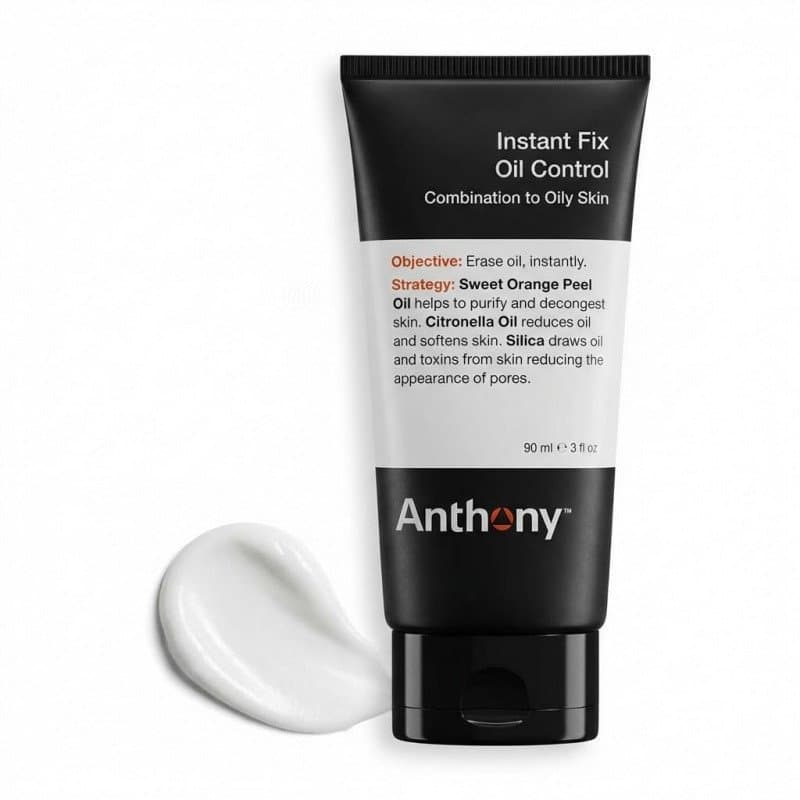 AnthonyInstantFixOilControlforMen – Loção Matificante para Pele Oleosa – Hidratante e Redutor de Poros – Elimina Instant