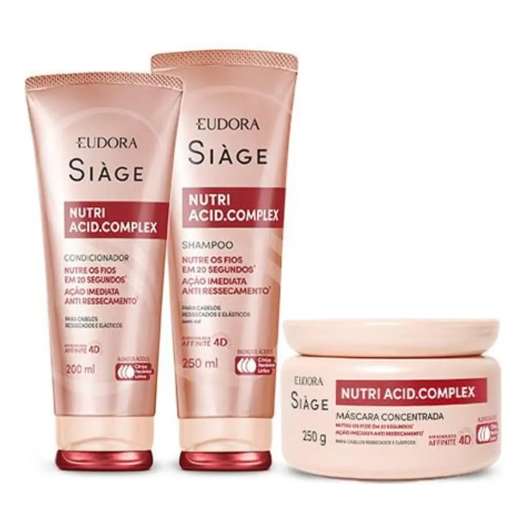 Combo Nutri Acid. Complex Shampoo Condicionador E Máscara