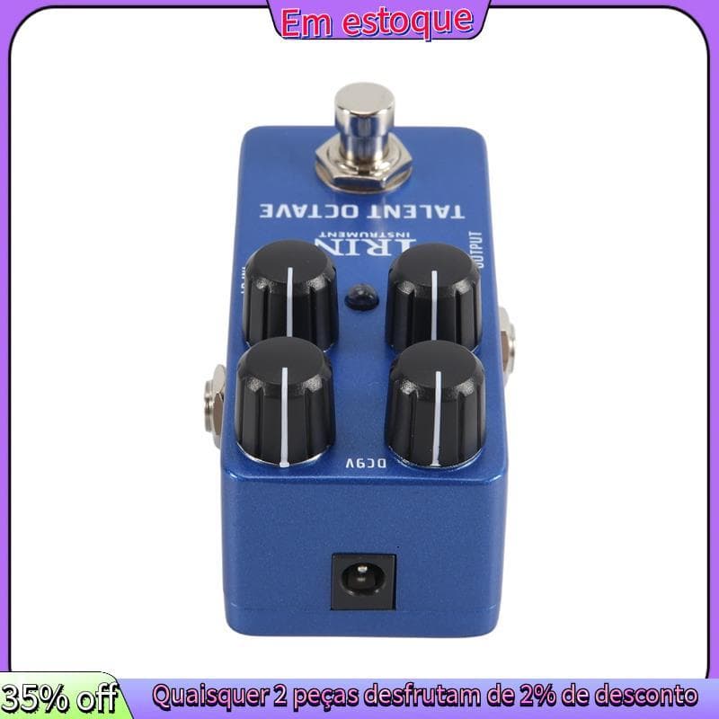 - 19 Talent Oitava Pedal De Efeito De Guitarra 3 Efeitos Sonoros Separados Pedais True Bypass Acessórios