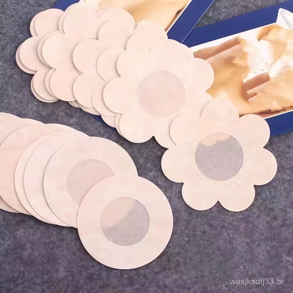 Kit 100 Tapa-Seios Invisível Adesivo Protetor com 7,5cm de Diâmetro para Tampar Mamilos/Aureola