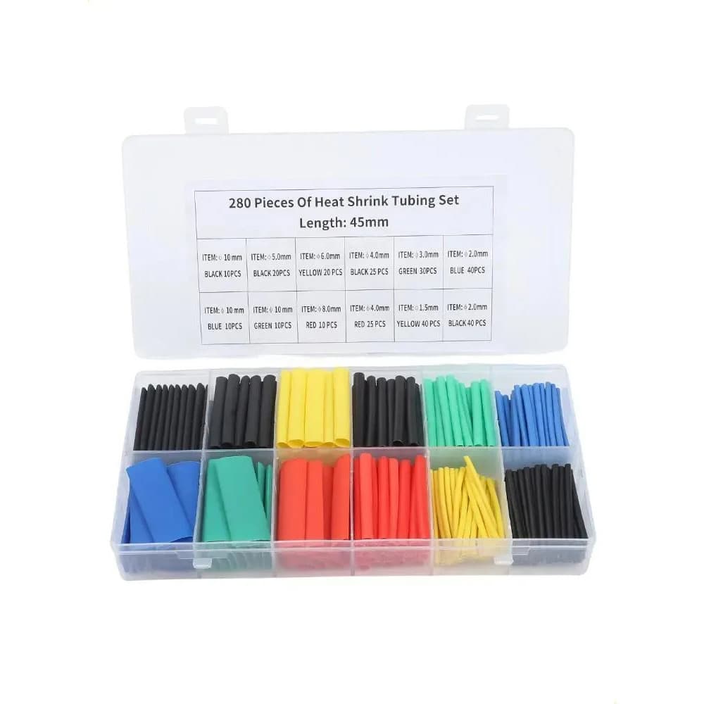 Kit Espaguete Isolante Tubo Termo Retrátil Fios 280 Pçs