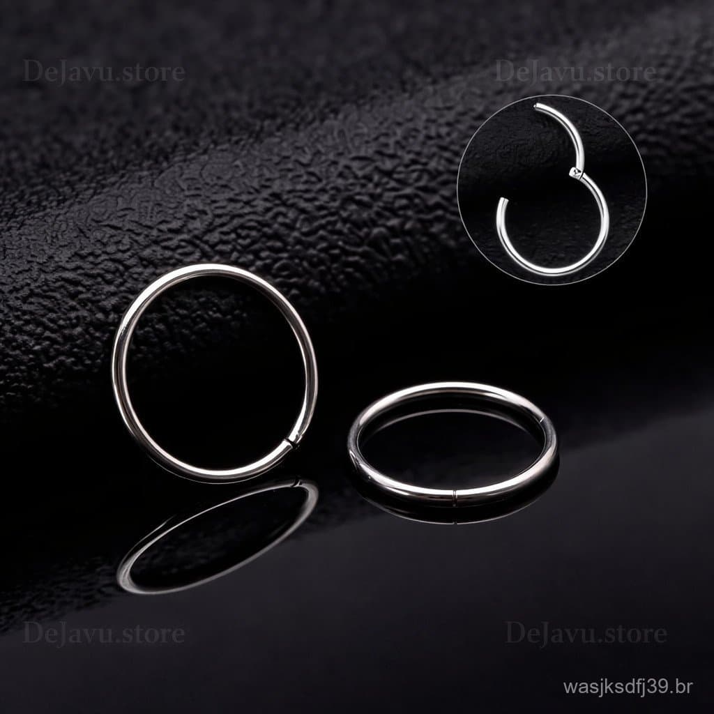 Piercing Argola Lisa Articulada em aço cirúrgico Fecho Click Resistente Articulado