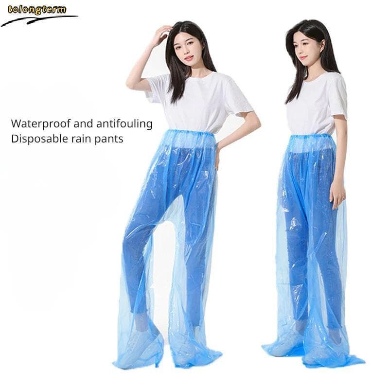 Calças De Chuva Descartáveis Thiened Pa Foot Drift Conjunto Dividido À Prova D'água Turismo Capa Transparente Para Viage