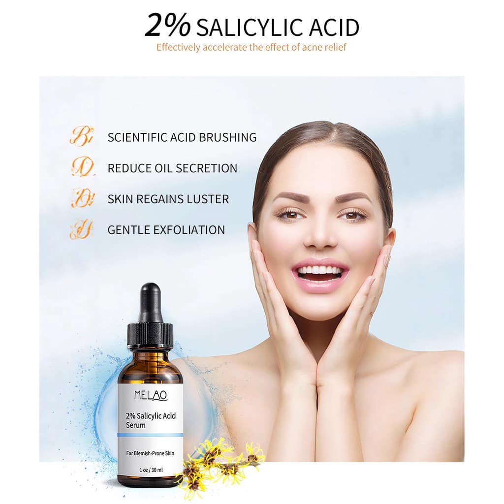 Sérum de Ácido Salicílico para Hidratação Facial, Hidratante, Cuidado, Suavização de Cutículas e Essência para Cuidado d