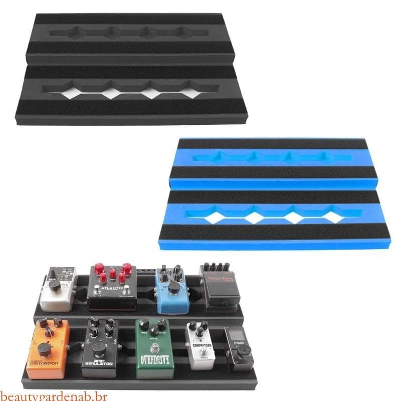 beautygardenab Placa Pedal Efeito Guitarra, Estável, Prático, Suporte Efeitos, Pista Antiderrapan