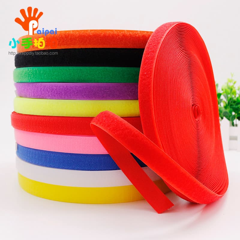 Fita colorida de velcro com fivela infantil e mãe, fita sem adesivo, adesivo feminino masculino, fivela de Nylon, velcro