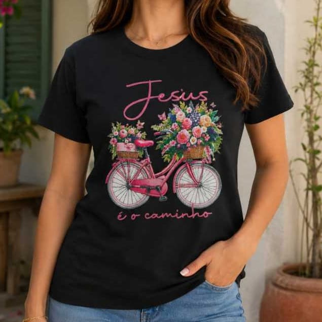 Camiseta Feminina Gospel 100% Algodão Estampa Cristã