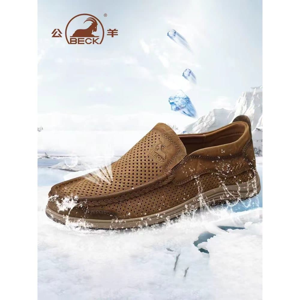 Sapatos masculinos 2026 verão novo estilo Casual malha respirável sapatos de couro mocassins de negócios masculinos desl