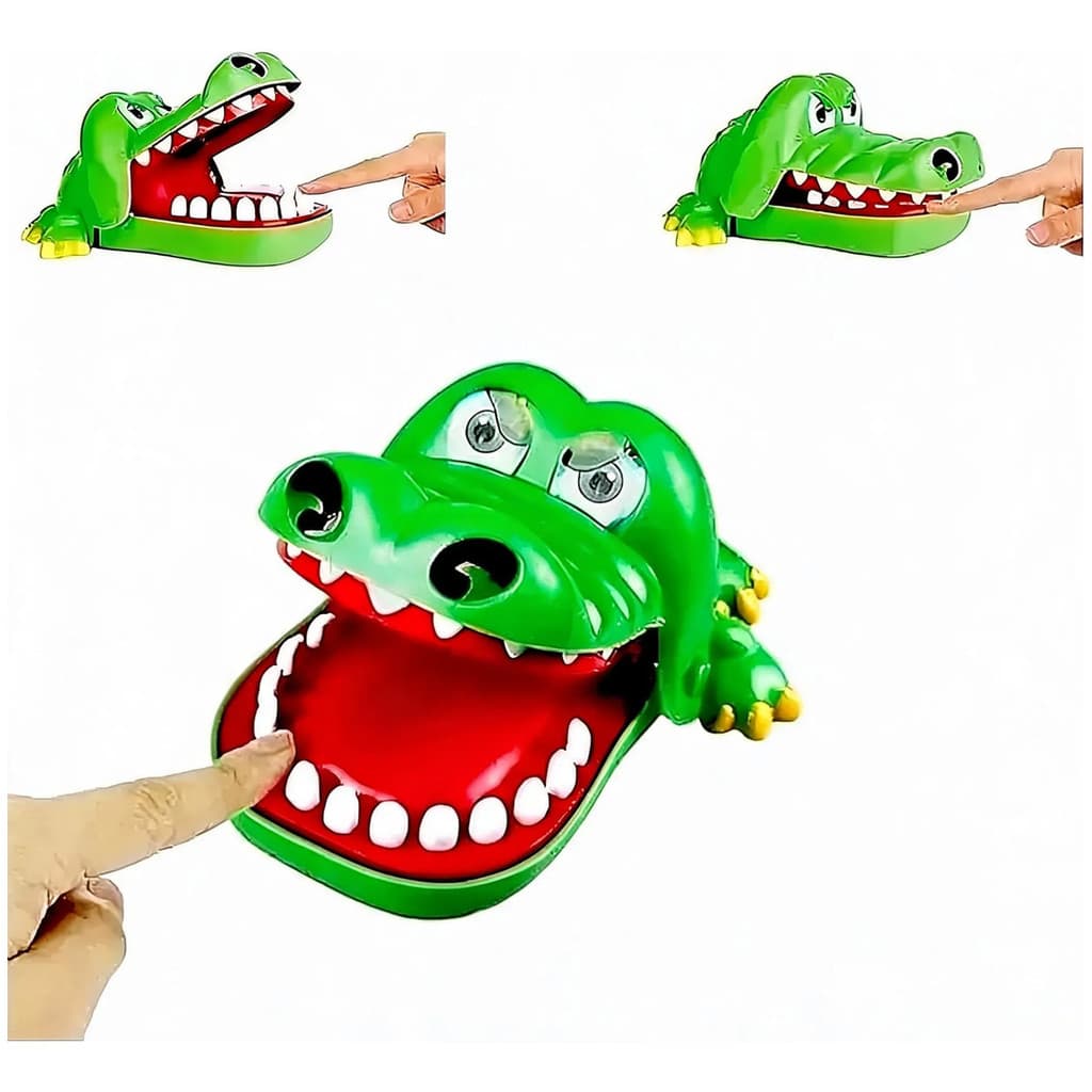Jogo Crocodilo Morde Dedo Brinquedo Infantil Divertido Interativo de Mesa para Crianças Meninos Meninas Família Presente