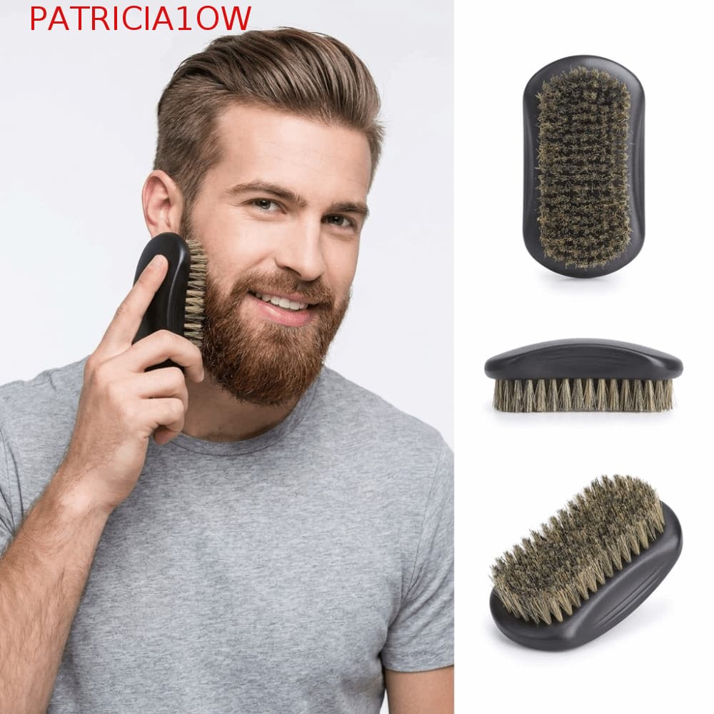 PATRICIA1OW Escova De Cerdas De Javali , Barba Sintéticas Densas Cabelo Naturais