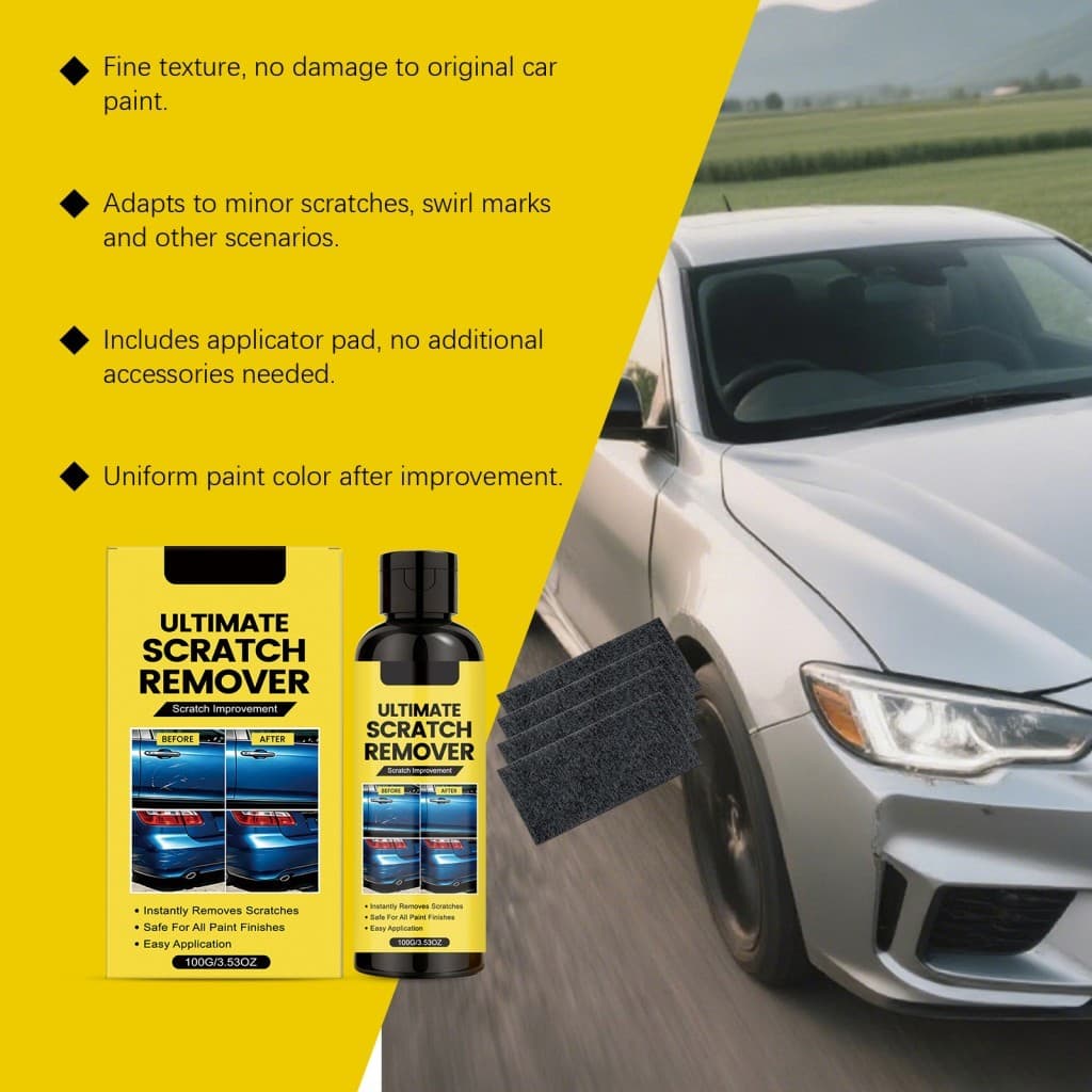 Kit De Reparo De Arranhões De Carro 100G Com 4 Panos Nano Fórmula Suave Composto De Polimento De Tinta Removedor Para Ma