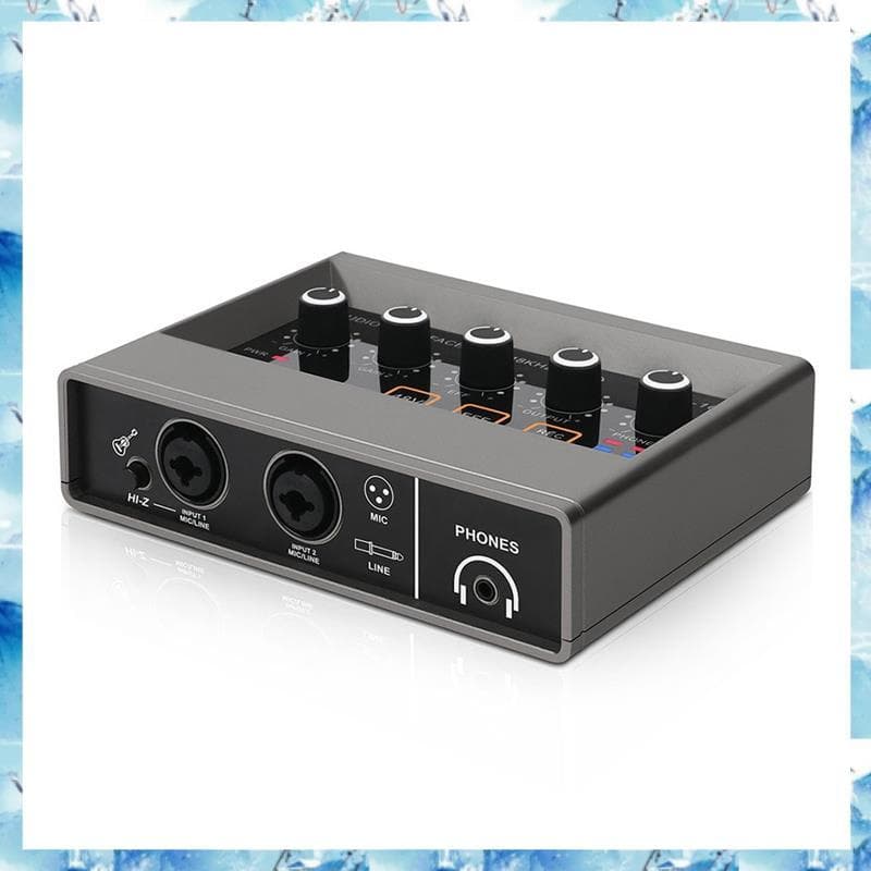 [Bcdx] Mixer De Áudio Profissional Interface USB Placa De Som Equipamento De DJ Estúdio De Gravação Conversor De Guitarr