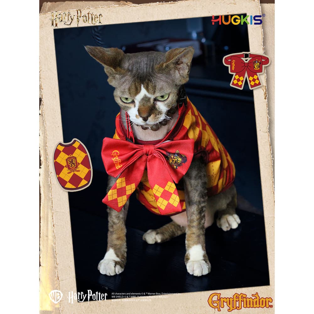 HUGKIS Harry Potter College Series Pet Cat Gravata borboleta Joias Brinquedo Filhote de Cachorro Decoração Colete