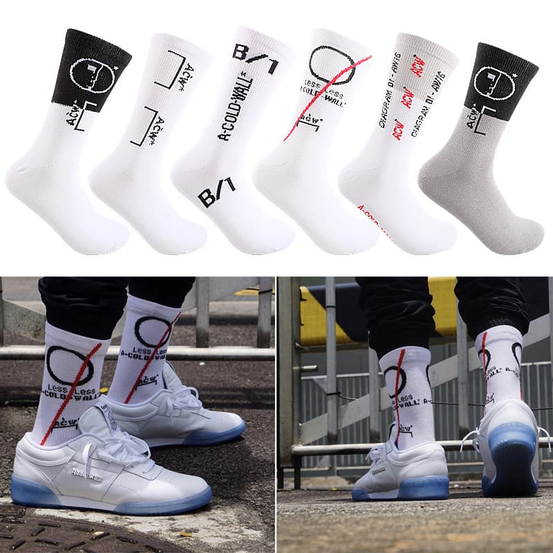 EyeController meias acold acw Street Wear esportes estilo fino tênis golfe meias de algodão desodorante