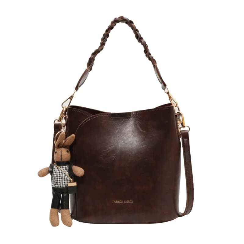Bolsa de mão retrô em formato de cesta de vegetais, bolsa de inverno feminina criativa e de design exclusivo.