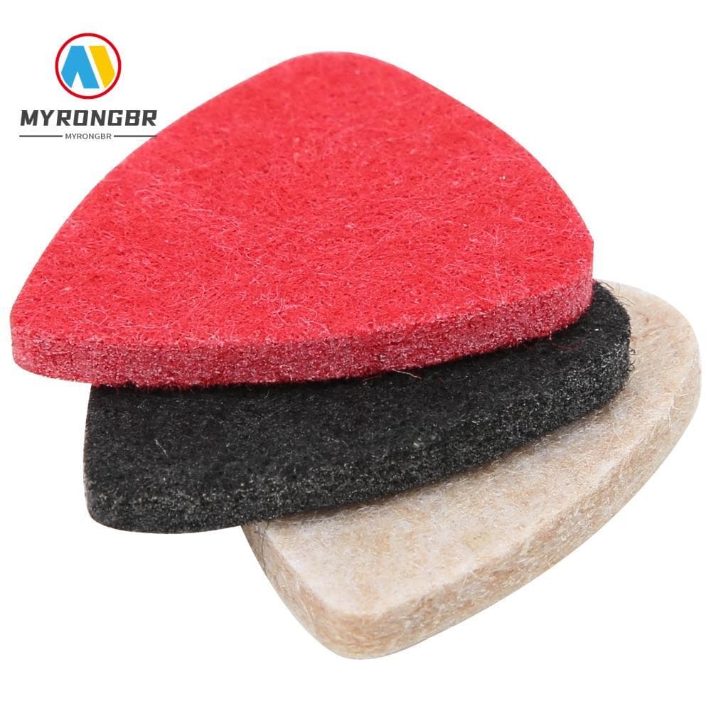 MYRONGBR 3 Peças De Palhetas Para Guitarra , Material De Feltro De Lã , Cores Mistas Ukulele Praticar