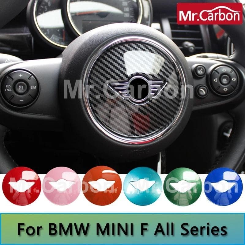 Capa De Decoração Central Do Volante Carro Para BMW MINI Cooper S Countryman F54 F55 F56 F57 F60 Acessórios De Estilo In