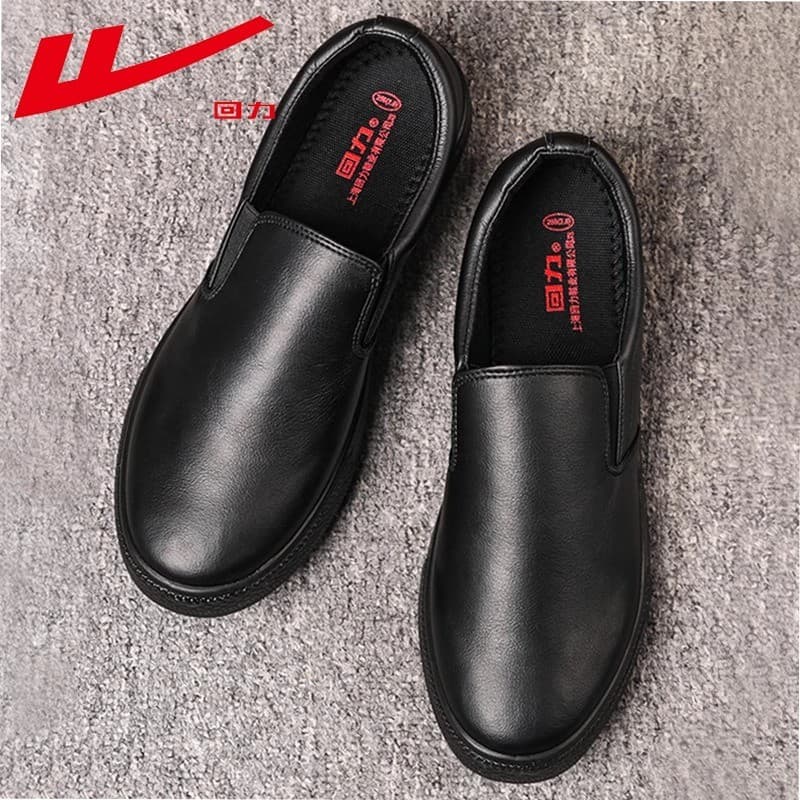 Puxar para trás sapatos masculinos verão deslizamento em sapatos de couro casuais preguiçoso Chef mocassins de trabalho