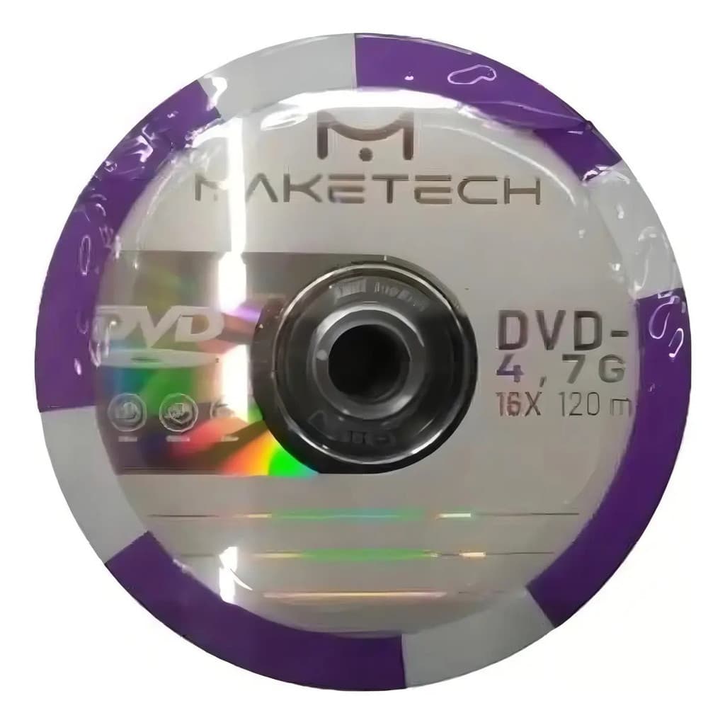 Disco Virgem Dvd-r Maketech De 16x Por 50 Unidades