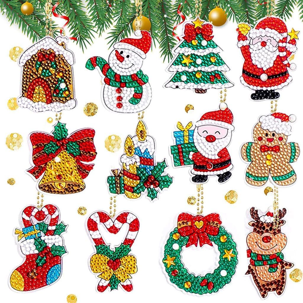 Crianças Grande Gem Kit De Pintura Diamante Criar Chaveiro DIY Artes Artesanato Brinquedos