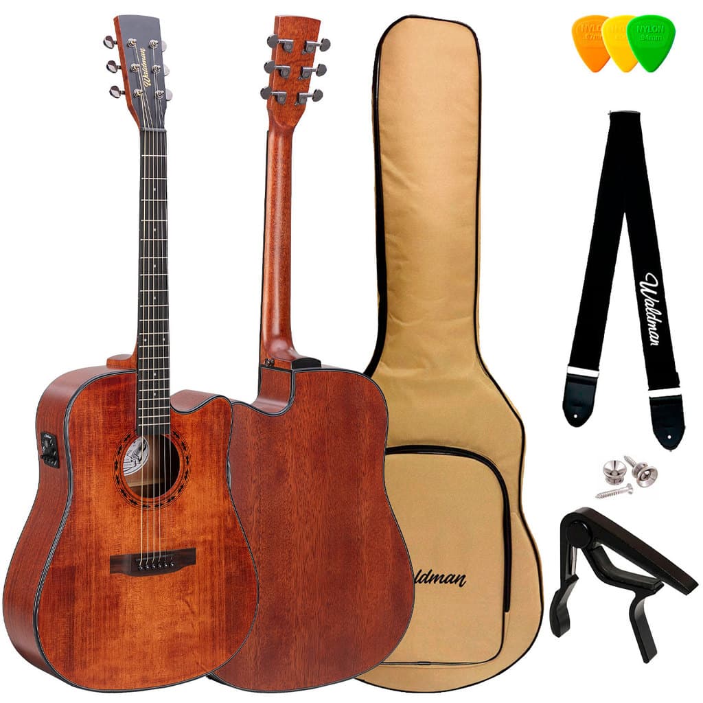 Violão Elétrico Folk Waldman Anápolis Sólido Dcex-1141 Am