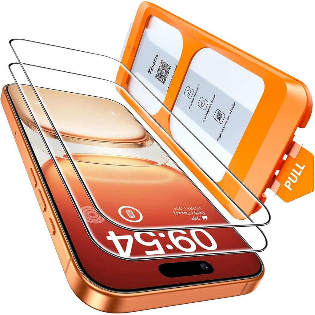 Protetor de Tela TOCOL para iPhone 17 Pro Max/Protetor de Tela para iPhone 16 Pro Max 6,9 Polegadas, Instalação Instantâ