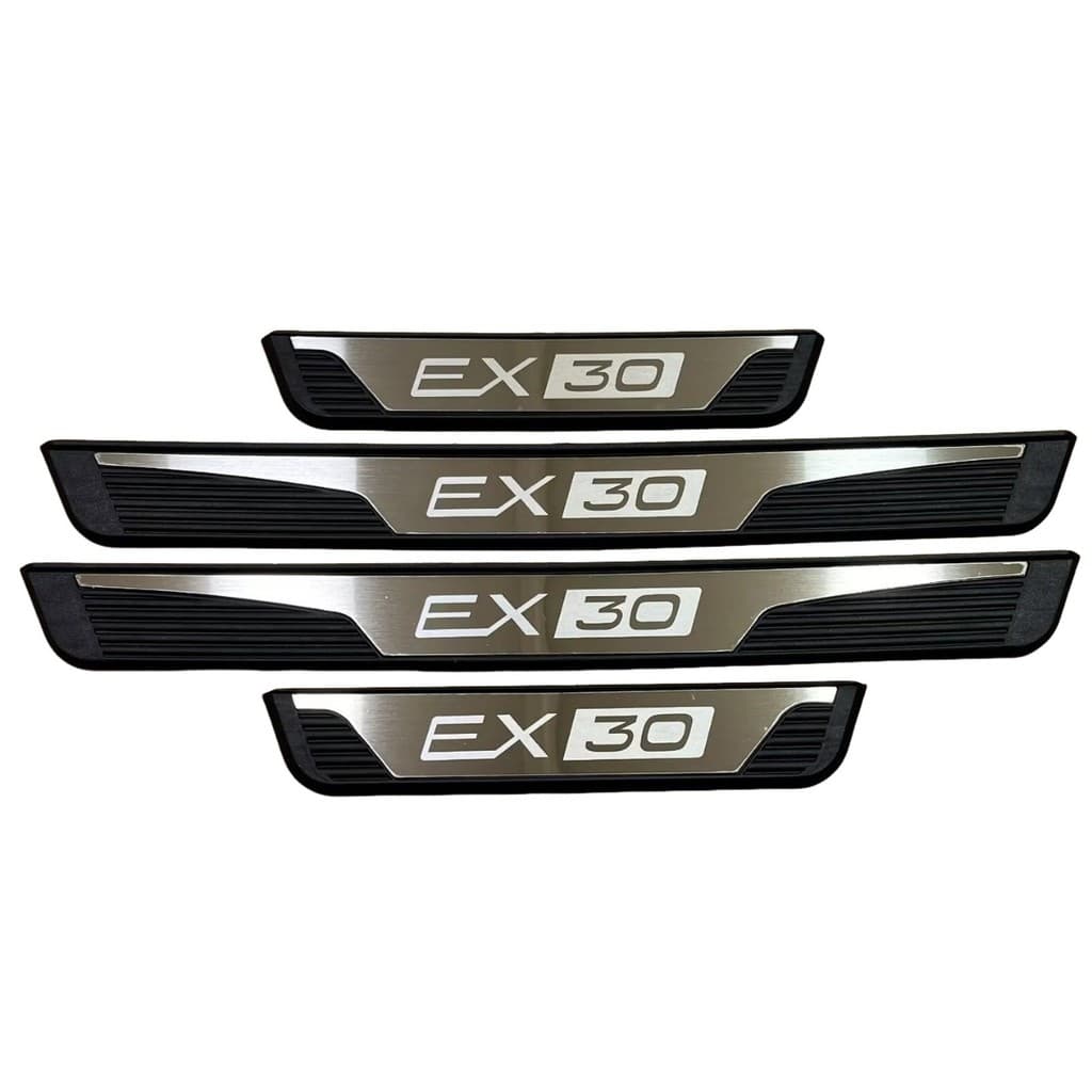 Aço Inoxidável Guarnição de Soleira Proteção de Porta de Carro para Volvo EX30 EX-30 EV, Conjunto de 4 peças