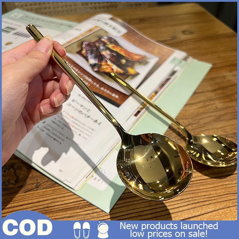 Hot > Colher De Cozinha Quadrada Grande De Aço Inoxidável , Concha De Sopa De Arroz De Fundo Plano Para Sobremesa , Sorv