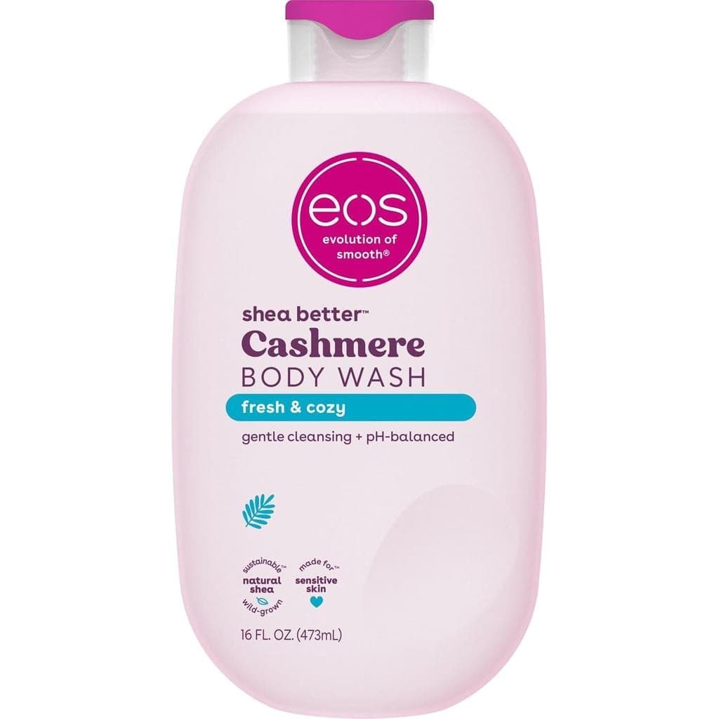 Gel de Banho eos Cashmere - Fresco e Confortável, Creme com Manteiga de Karité, 16 fl oz QKXC