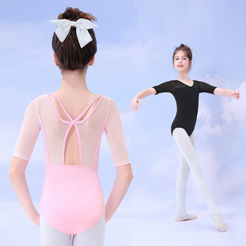 Roupas de dança infantil verão meados de manga Ballet prática roupas meninas preto chinês dança macacão roupas de bebê