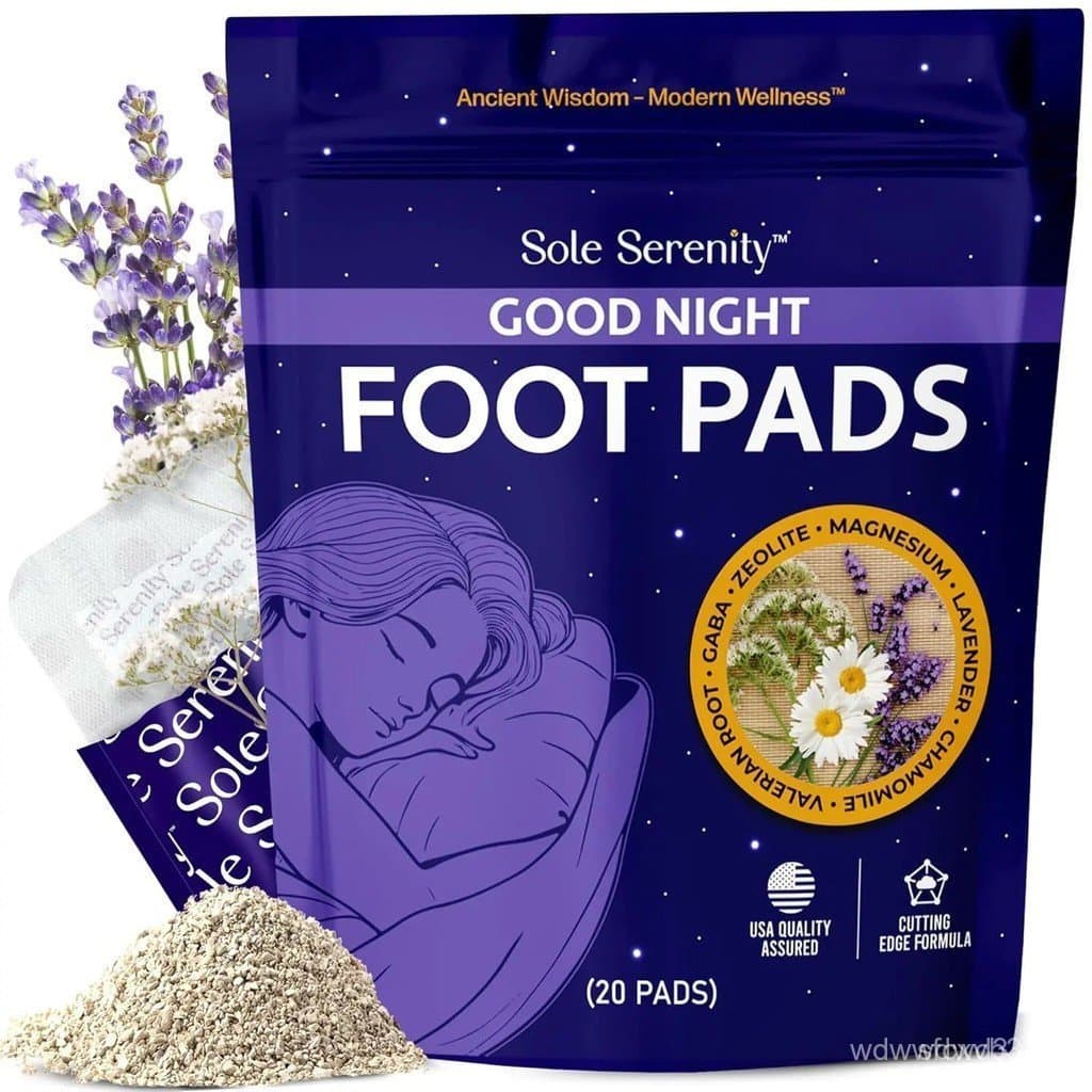 Almofadas para os Pés Sole Serenity - Cuidado Relaxante Noturno para os Pés com Zeólita &amp;   Ingredientes Botânicos |
