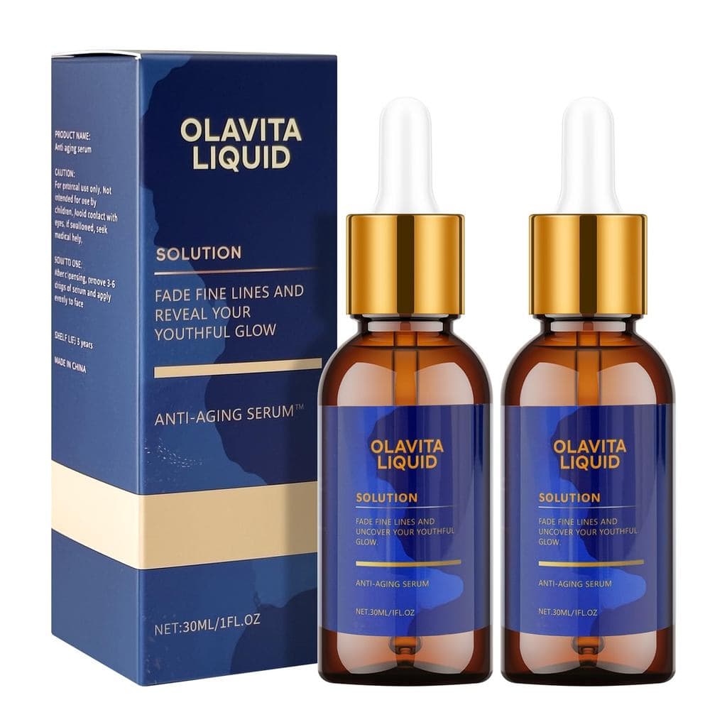 Sérum Antienvelhecimento Líquido Olavita, Sérum de Vitamina C e E, Sérum Olavita para Rugas, Diminui Linhas Finas e Ruga