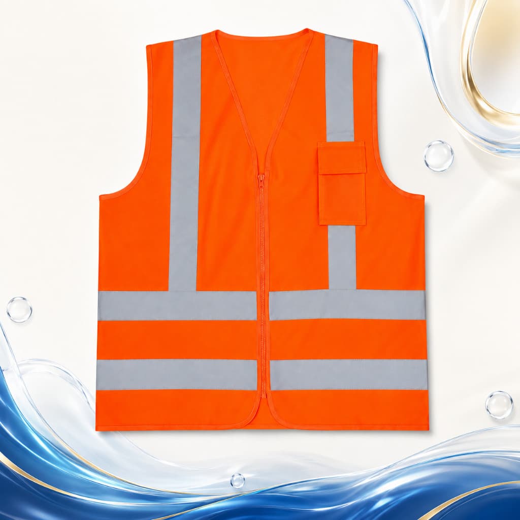 Colete Refletivo Laranja Fluorescente Imbat Classe 2 com 1 Bolso e Zíper M ao XG
