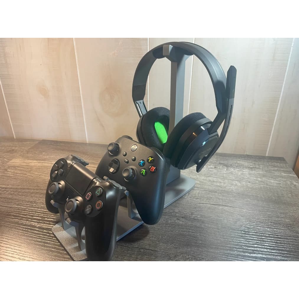 Suporte Universal de 2 controles e Fone design moderno para Vídeogame PS4 PS5 Xbox PC