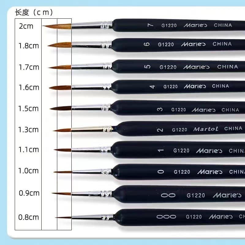 Conjunto de Pincéis de Pelo de Lobo para Pintura a Guache, Pincel para Aquarela, Pincel para Tinta Acrílica, Pincel Indi
