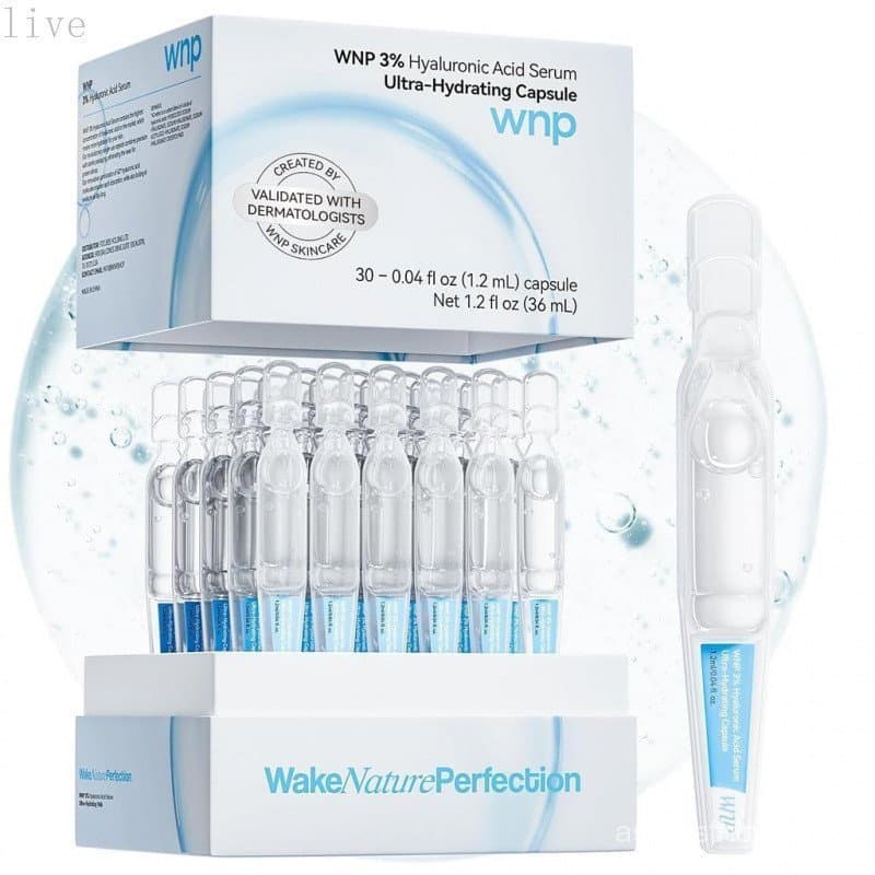 Sérum Facial WNP com 3% de Ácido Hialurônico, com Função Hidratante Multicamadas 4D |       Sérum Ultra Hidratante Anti-