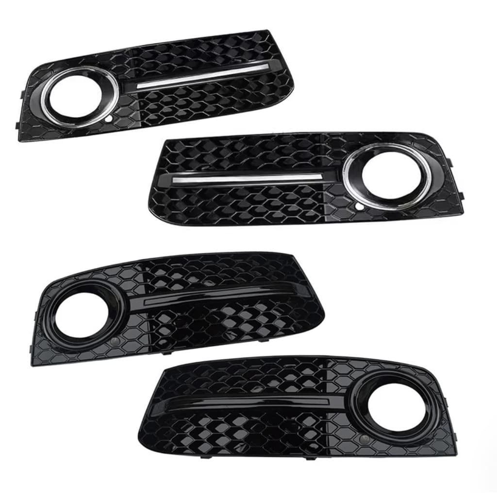 Adequado para 2009-2012 Audi A4L B8 modificado em RS4 moldura da lâmpada de nevoeiro abajur em favo de mel