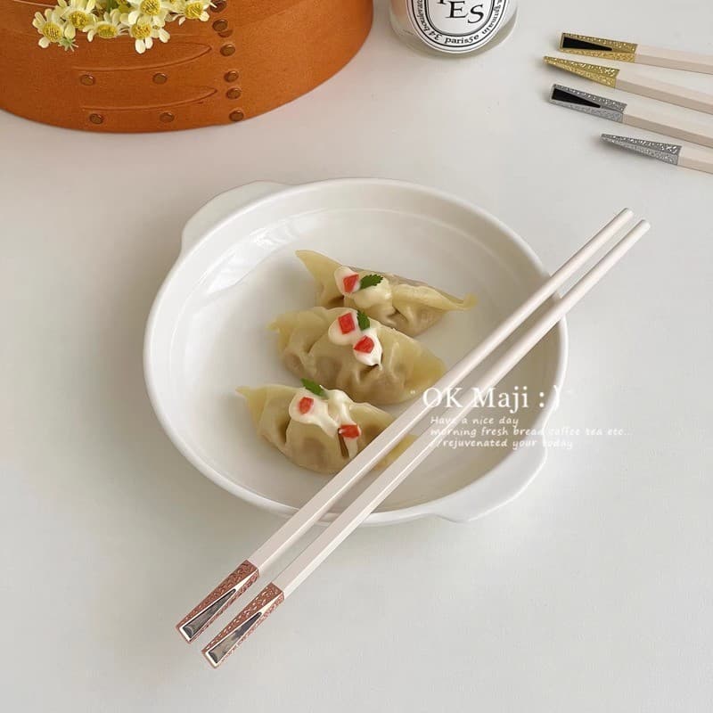 Pauzinhos de liga estilo japonês doméstico 2026 novo estilo pauzinhos luz luxo High-End pessoal dedicado Chop