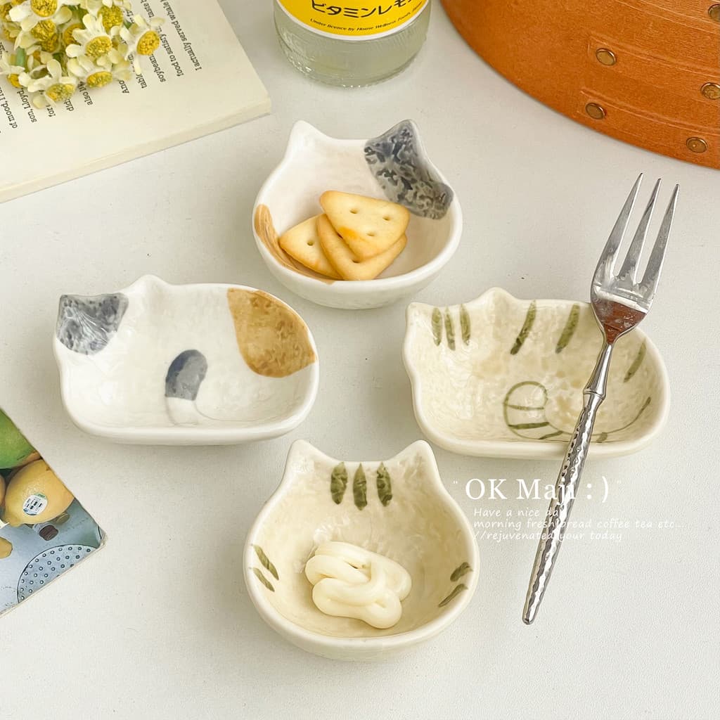 Underglaze cor pequeno prato mergulhando tempero doméstico cerâmica molho de soja prato japonês pequeno sabor prato boni