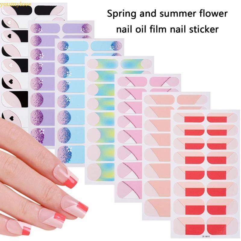 youmylove Flores Géis Unhas Adesivos Brilhantes Envoltórios