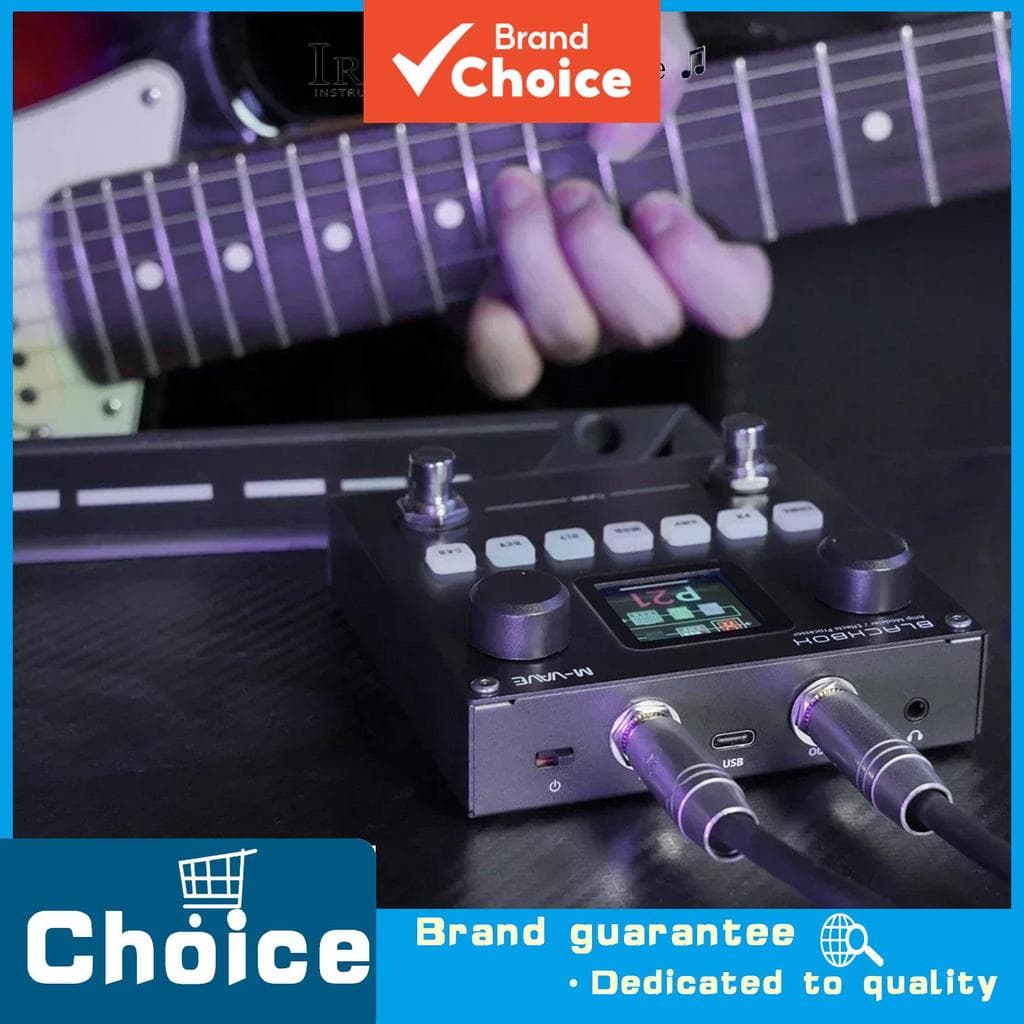 Caixa Preta Pedal de Efeitos de Guitarra Elétrica Para Guitarra Baixo Elétrica Modelador AMP Processador Multi-Efeito