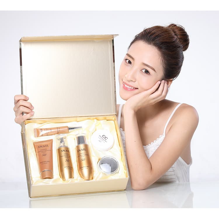 Belle beleza caracol Original líquido hidratante conjunto de seis peças série cuidados faciais hidratante hidratante con