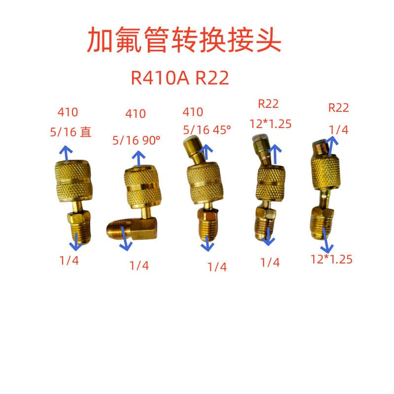 Adaptador de tubo de flúor R22 R134 R410a para carregamento de ar condicionado automotivo GSXN