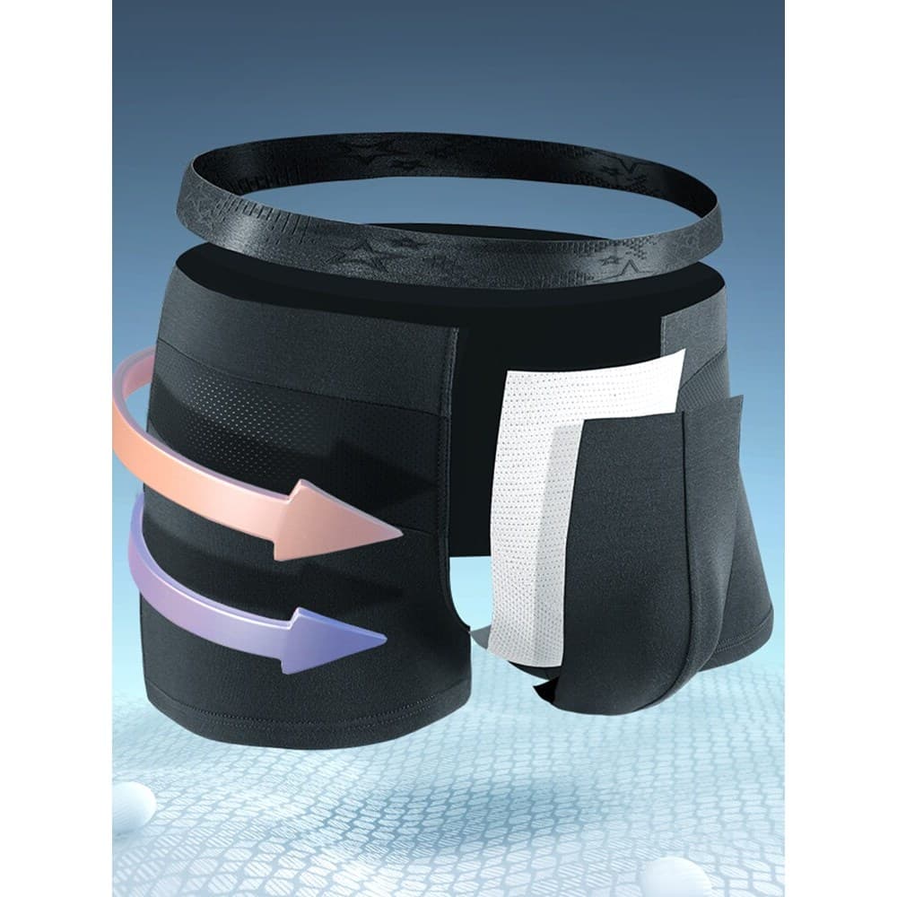Roupa interior Modal masculina boxer de seda gelo esportes boxer Shorts verão fino confortável respirável malha roupa in