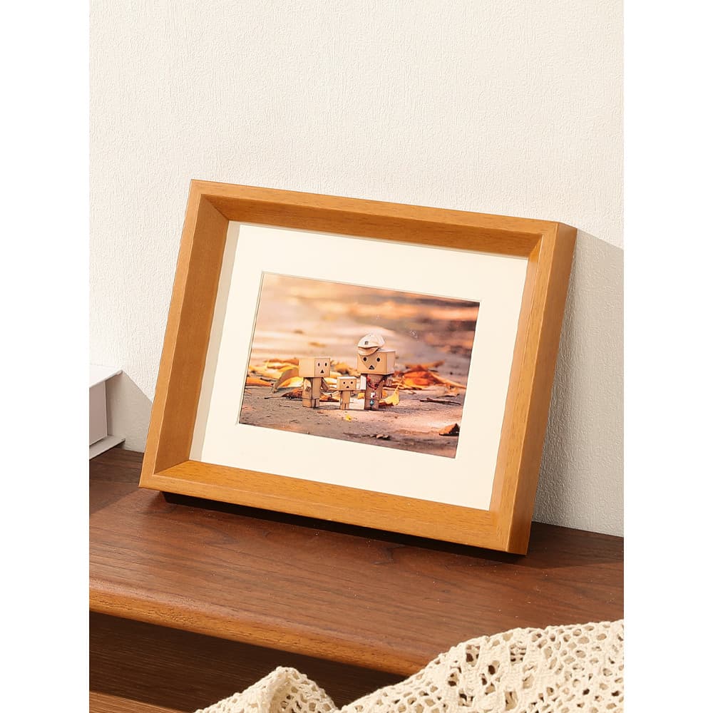 Moldura para foto, mesa de balanço, 20cm, lavagem de fotos, feita, madeira sólida, seis molduras, 7, madeira, 8 fotos, 1