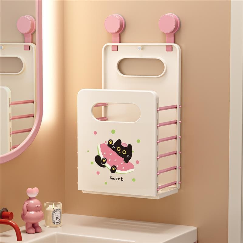 Cesta de armazenamento de roupas sujas parede High-End sentido ventosa cesta de roupas sujas roupas de banheiro ferramen