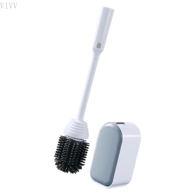 Conjunto De Escova De Limpeza De Vaso Sanitário De Silicone VIVV Com Base De Armazenamento De Design Elétrico E Alça Est