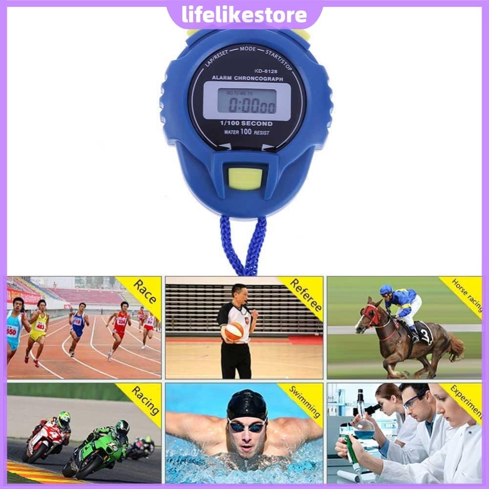 Cronômetro Esportivo Portátil Com Tela LCD À Prova D'água 1/100s [lifelikestore.br]