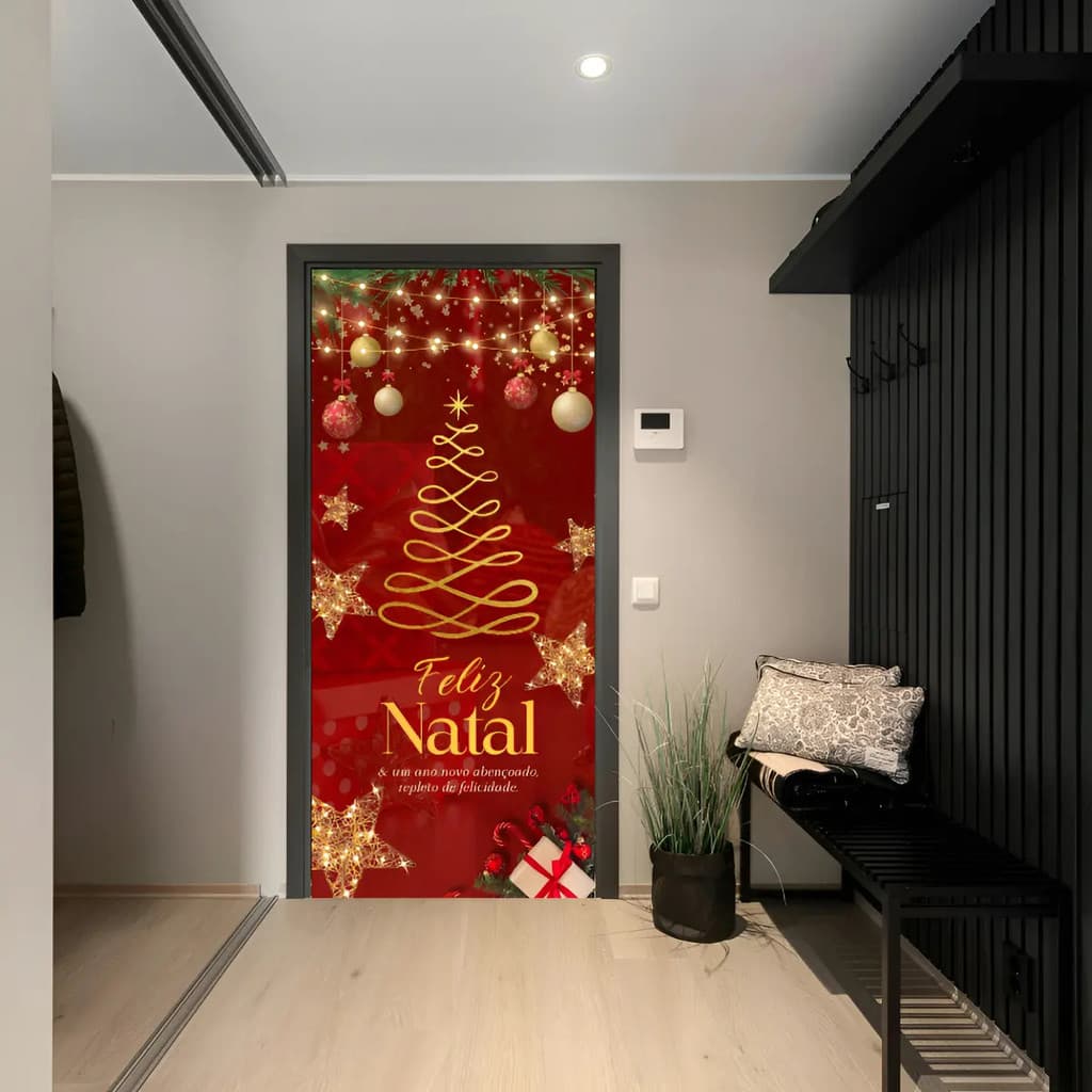 Capa Porta Natalina C/ Elástico Diversos Modelo Tema Natal Festas final de ano